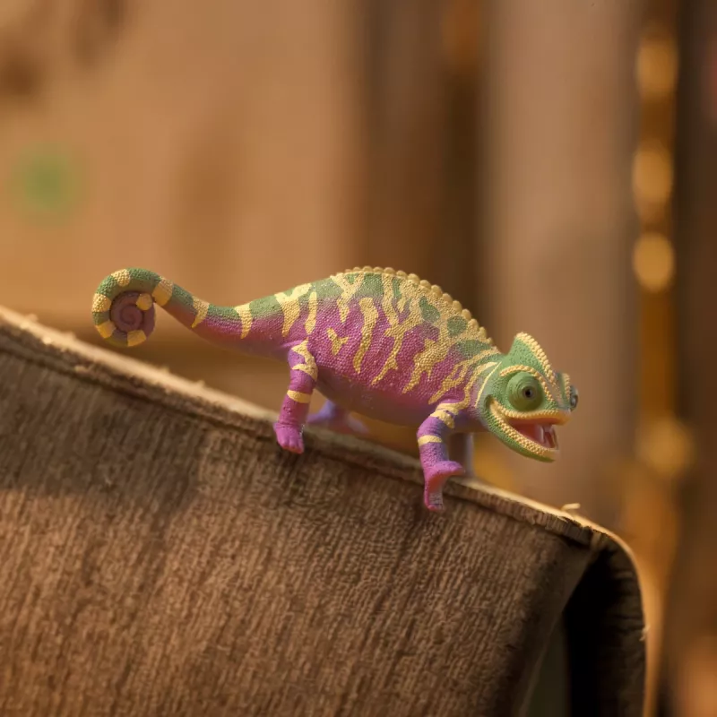 schleich Caspar il camaleonte nei colori dell'arcobaleno, 3 anni, multicolore, plastica