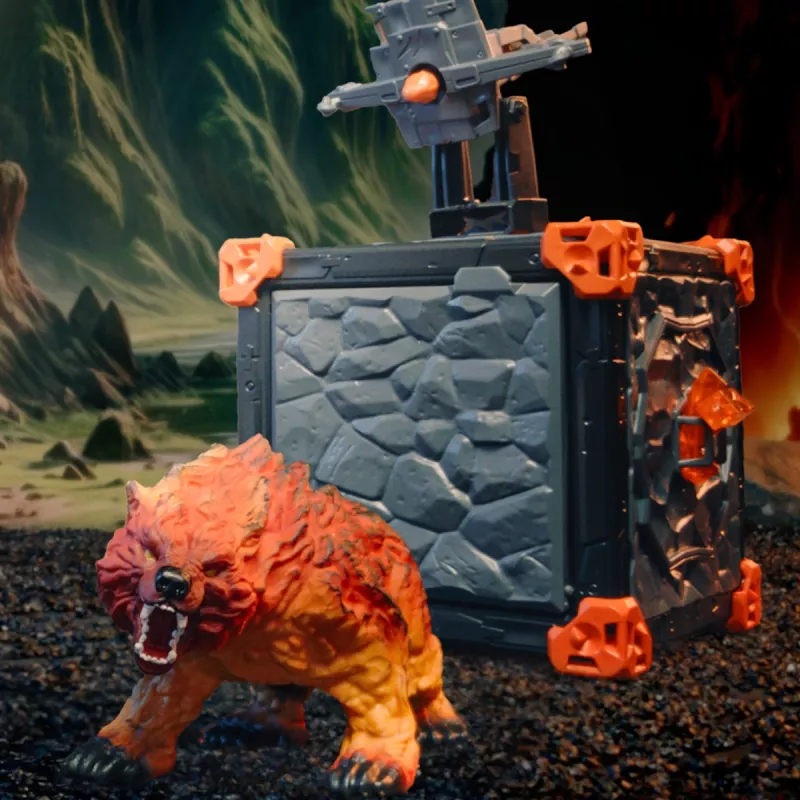 schleich ELDRADOR CREATURES BattleCave orso di lava, azione/avventura, 7 anni, multicolore
