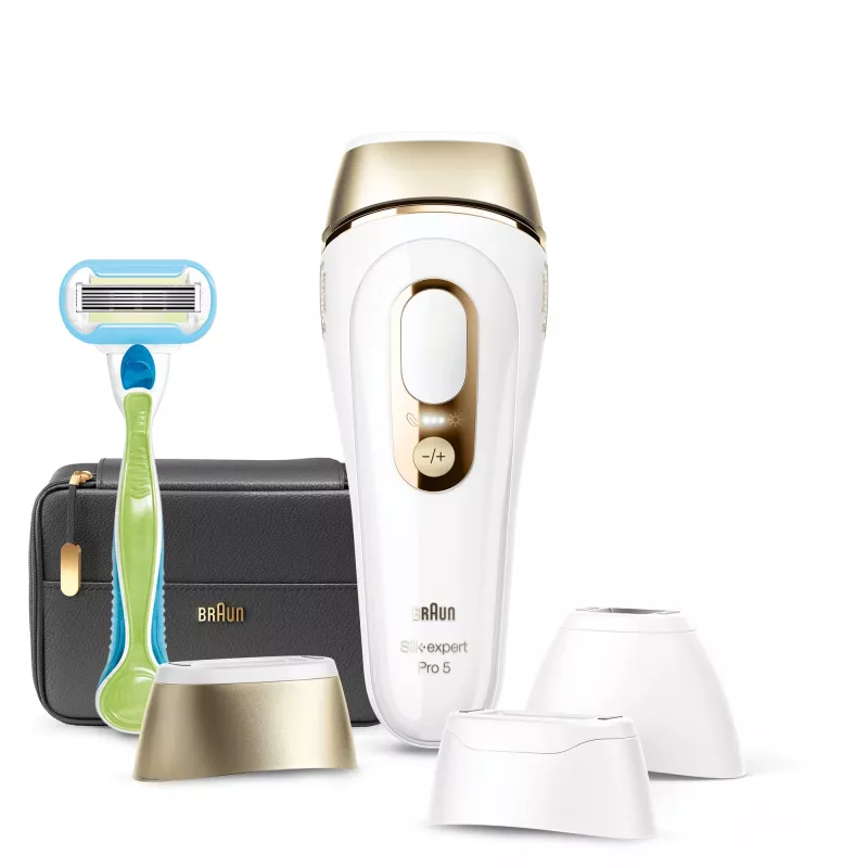 Braun Silk-expert Pro 5 PL5243 luce pulsata intensa (IPL) oro, bianco