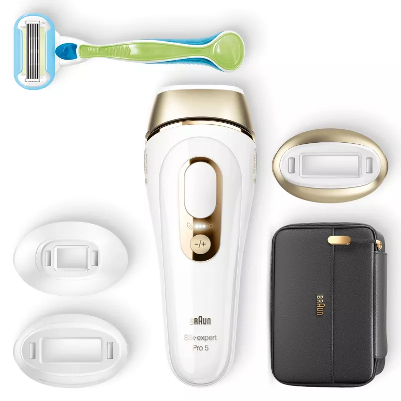 Braun Silk-expert Pro 5 PL5243 luce pulsata intensa (IPL) oro, bianco