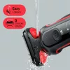 Braun Series 5 51-R1200S rasoio uomo a lamina trimmer nero, rosso