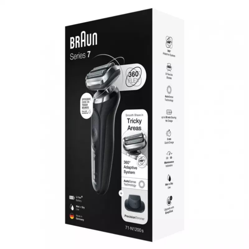 Braun Series 7 71-N1200s rasoio a lamina trimmer acciaio inox