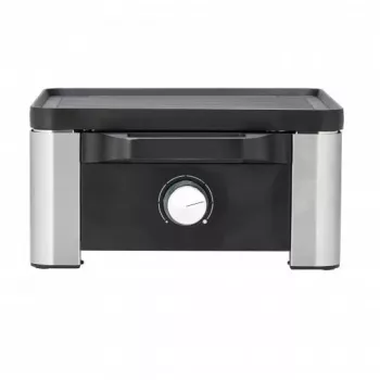WMF 61.3024.5155 grill per raclette 4 persone nero, acciaio inox