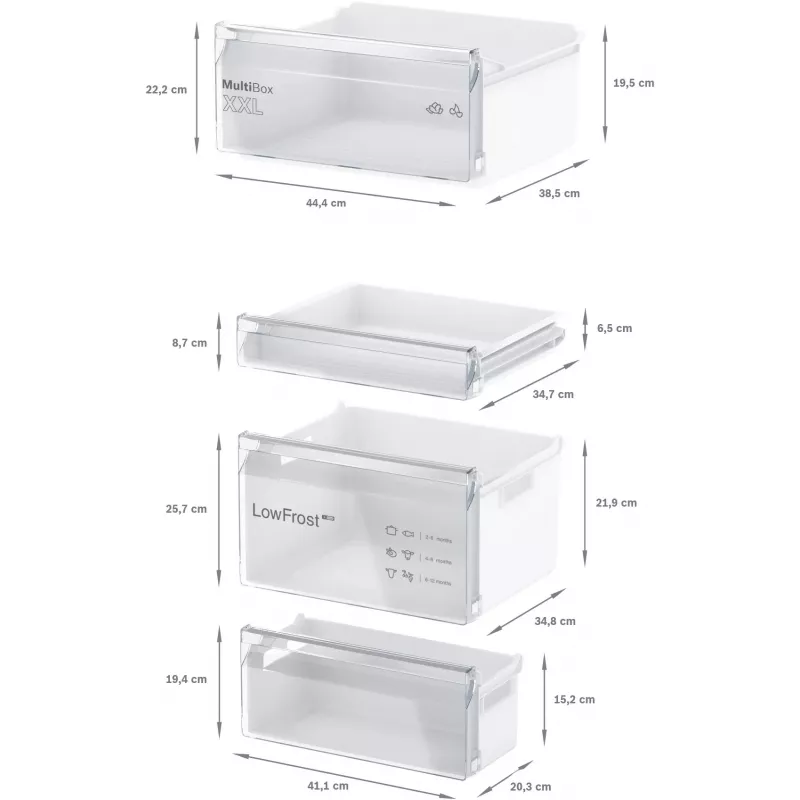 Bosch Serie 2 KIV865SE0 Frigo-congelatore combinato da incasso 267 L bianco