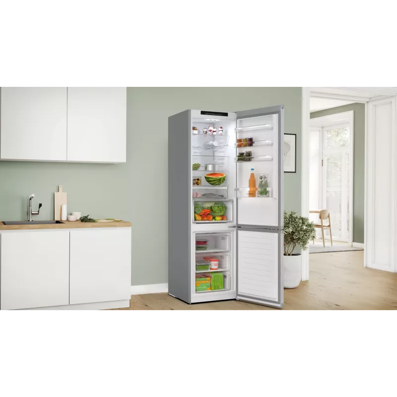 Bosch Serie 4 KGN392LAG Frigo-congelatore combinato a libera installazione 363 L metallizzato
