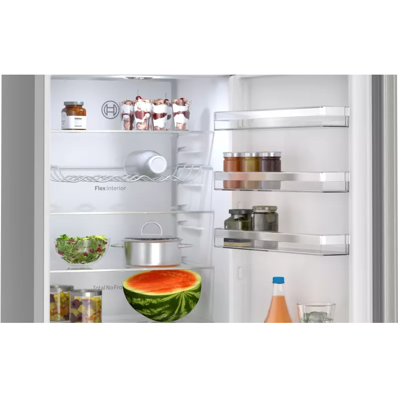 Bosch Serie 4 KGN392LAG Frigo-congelatore combinato a libera installazione 363 L metallizzato