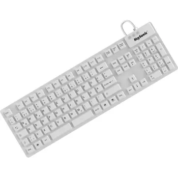 KeySonic KSK-8030 IN (DE) Tastiera bianca Industriale USB QWERTZ Tedesco
