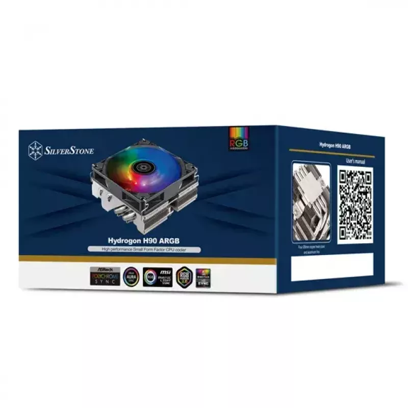 Ventola Silverstone Hydrogon H90 ARGB 9,2 cm nera 500-2600 RPM