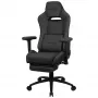 Aerocool ROYALASHBK sedia da gaming ergonomica premium con poggiapiedi tecnologia Aeroweave nero