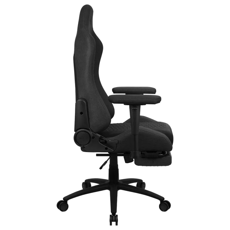 Aerocool ROYALASHBK sedia da gaming ergonomica premium con poggiapiedi tecnologia Aeroweave nero