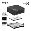 Mini PC MSI Cubi N ADL-006DE Intel® N N200 4 GB DDR4-SDRAM 128 GB SSD Windows 11 Pro nero