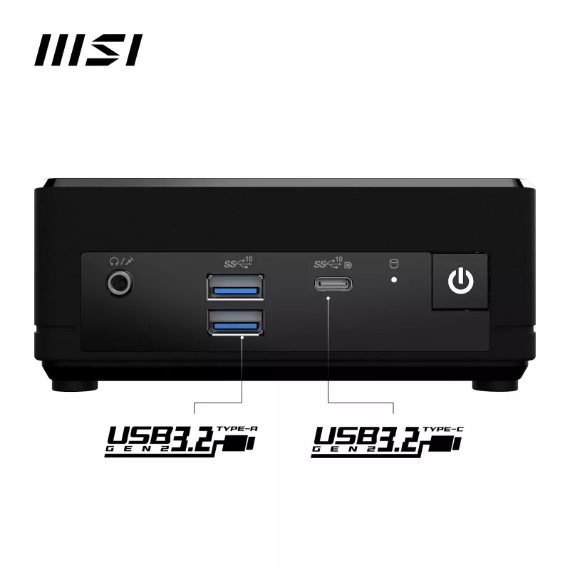 Mini PC MSI Cubi N ADL-006DE Intel® N N200 4 GB DDR4-SDRAM 128 GB SSD Windows 11 Pro nero