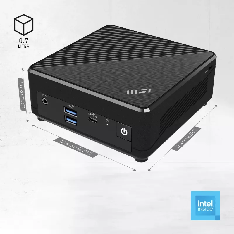 Mini PC MSI Cubi N ADL-006DE Intel® N N200 4 GB DDR4-SDRAM 128 GB SSD Windows 11 Pro nero