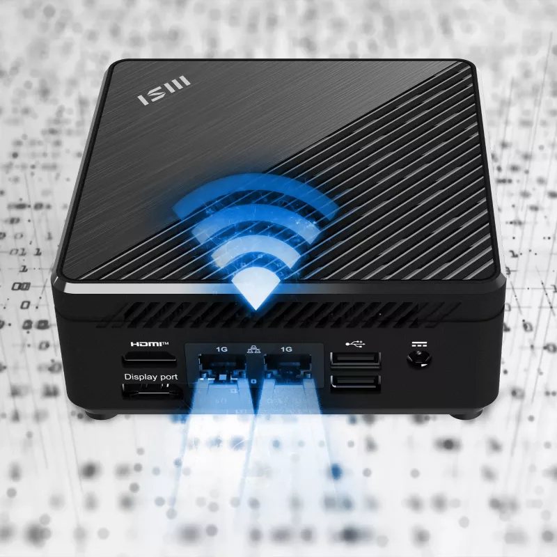 Mini PC MSI Cubi N ADL-006DE Intel® N N200 4 GB DDR4-SDRAM 128 GB SSD Windows 11 Pro nero