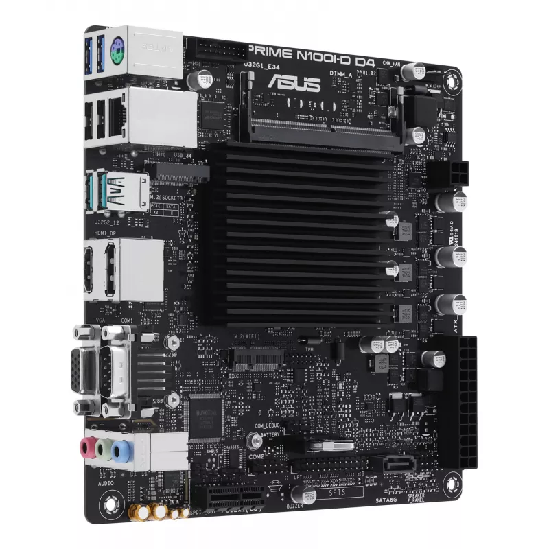 Scheda madre ASUS PRIME N100I-D D4, chipset Intel, socket NA, mini ITX