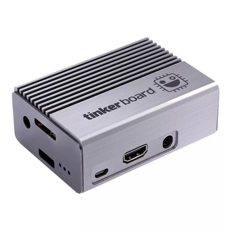 Case per computer ASUS Tinker Fanless – alluminio, argento, case a raffreddamento passivo