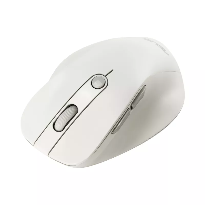 Mouse wireless per destrimani ASUS MD105 MK-WH — RF + Bluetooth, 2400 DPI, rotella, batteria, beige