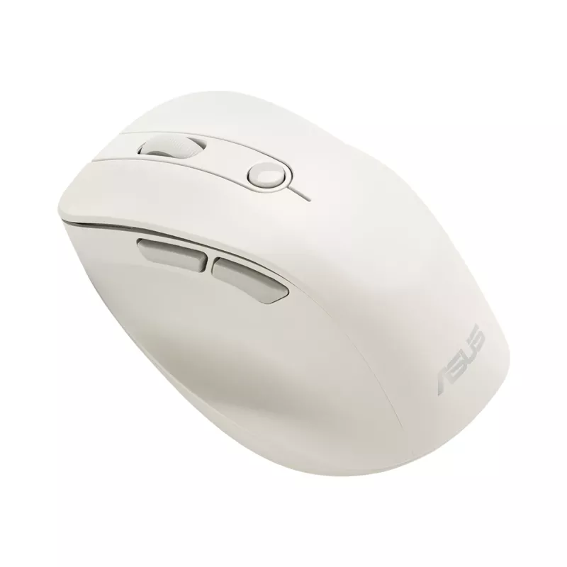 Mouse wireless per destrimani ASUS MD105 MK-WH — RF + Bluetooth, 2400 DPI, rotella, batteria, beige