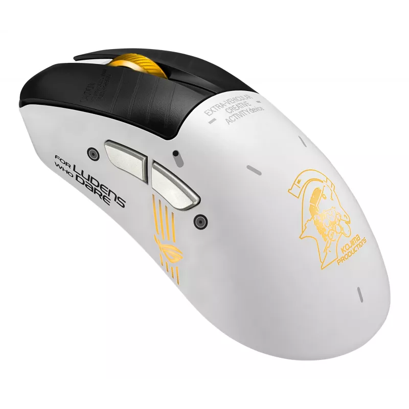 Mouse da gaming ASUS ROG Keris II Origin-KJP, per destrimani, ottico 42.000 DPI, RF Wireless + Bluetooth + USB-A, 6 tasti, multicolore