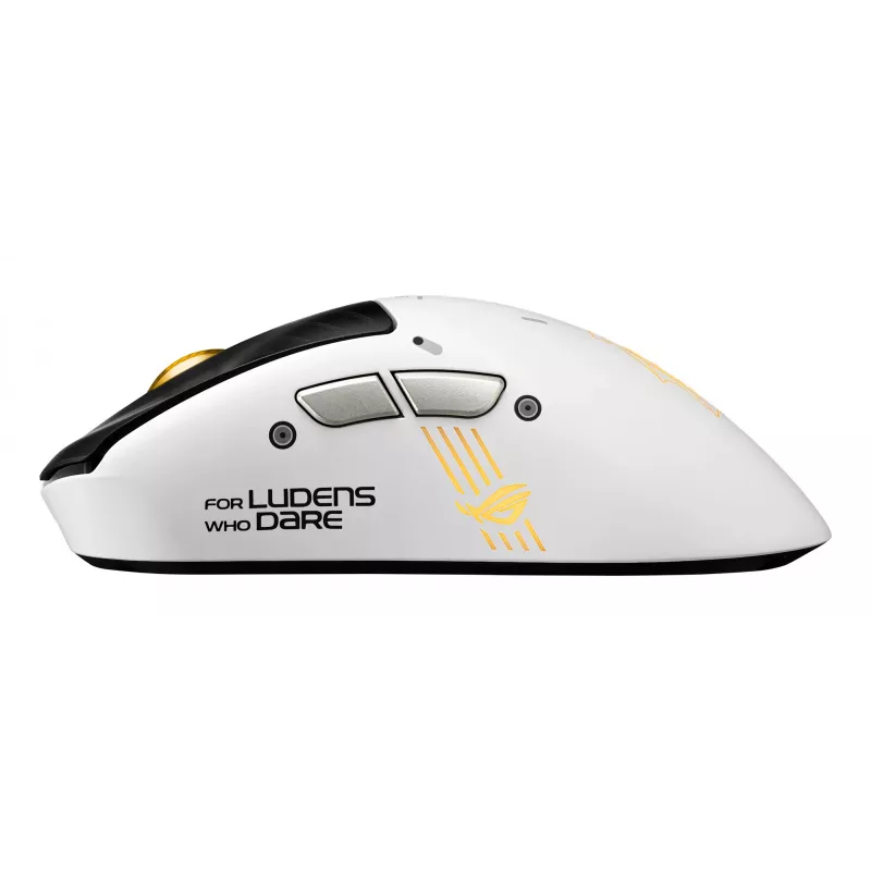 Mouse da gaming ASUS ROG Keris II Origin-KJP, per destrimani, ottico 42.000 DPI, RF Wireless + Bluetooth + USB-A, 6 tasti, multicolore