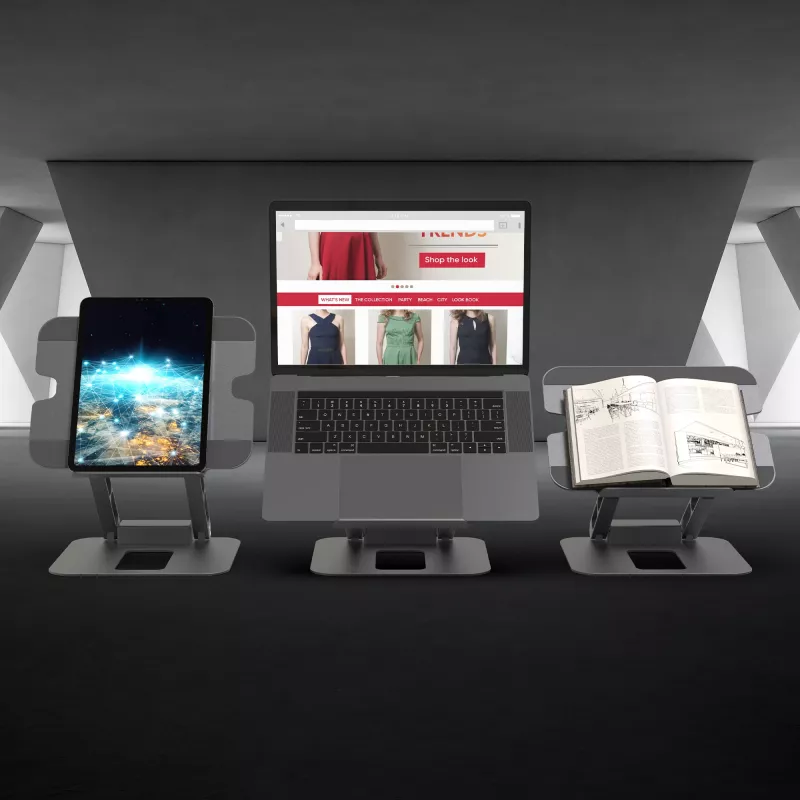 j5create JTS327 supporto dock multi-angolo 4K, supporto per laptop, grigio, alluminio, 40,6 cm (16