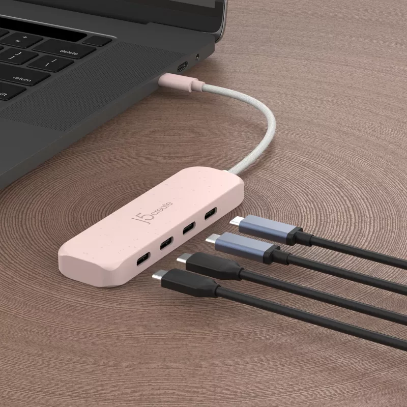 j5create hub USB-C a 4 porte Type-C Gen 2 ecologico