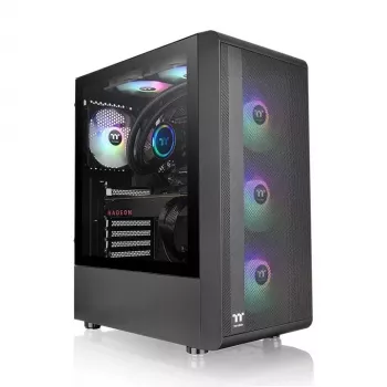 Case PC Thermaltake S200 TG ARGB Midi Tower nero