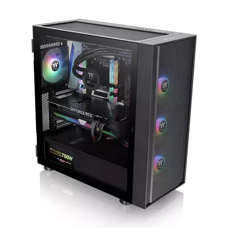 Case PC Thermaltake H570 TG ARGB Midi Tower nero