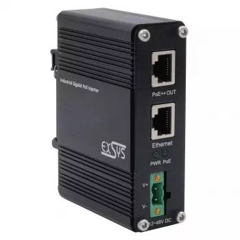 Injector PoE++ Gigabit EXSYS 90W da -40°C a +80°C