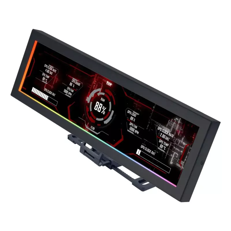 Pannello display Lian Li SM088X, case universale, 237×73×13 mm, 5 V, nero