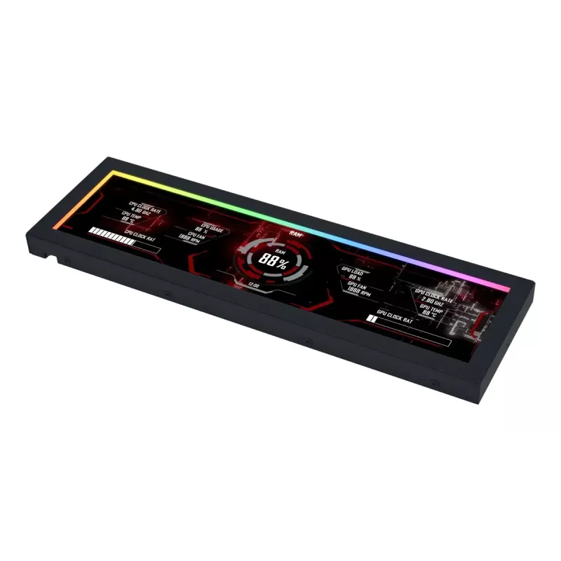 Pannello display Lian Li SM088X, case universale, 237×73×13 mm, 5 V, nero