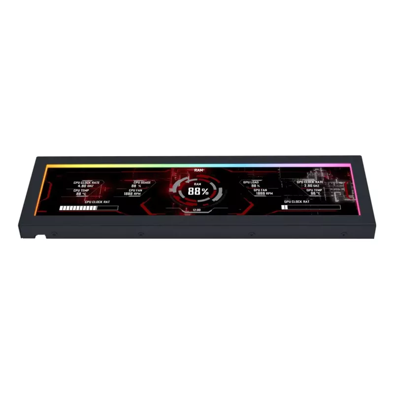 Pannello display Lian Li SM088X, case universale, 237×73×13 mm, 5 V, nero