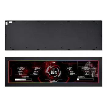 Pannello display Lian Li SM088X, case universale, 237×73×13 mm, 5 V, nero