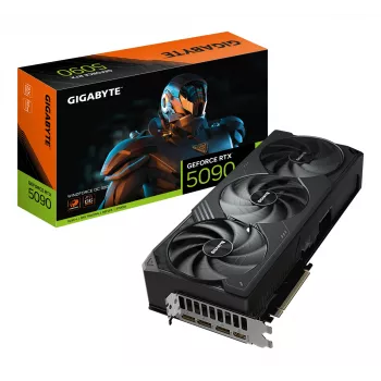 Scheda grafica GIGABYTE GeForce RTX 5090 WINDFORCE OC 32G – 32 GB GDDR7, 512 Bit, PCI-E 5.0, 2467 MHz clock core, 3 x DP 2.1a, 1 x HDMI 2.1b, NVIDIA DLSS 4, GV-N5090WF3OC-32GD