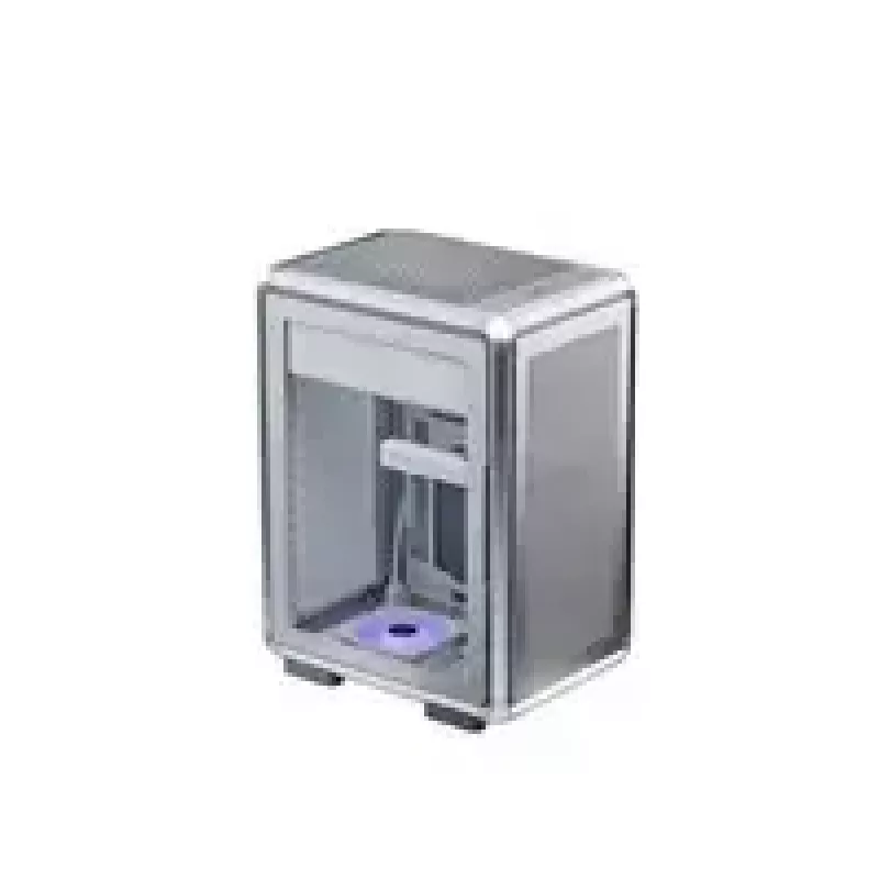 Case per computer Cooler Master MasterFrame 400 Mesh argento, mATX, pannello laterale trasparente, 1x ventola ARGB 120 mm