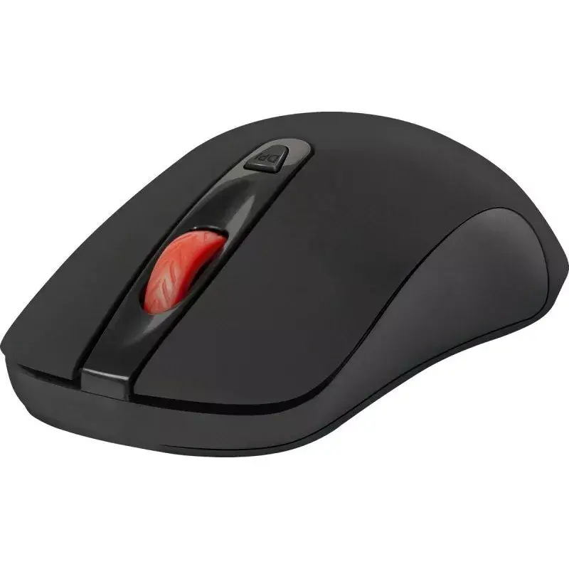 Mouse ottico wireless RF Silent DEFENDER Nexus MS-195 — 1600 DPI, 2,4 GHz, Nano-USB, ambidestro, 2×AAA, nero