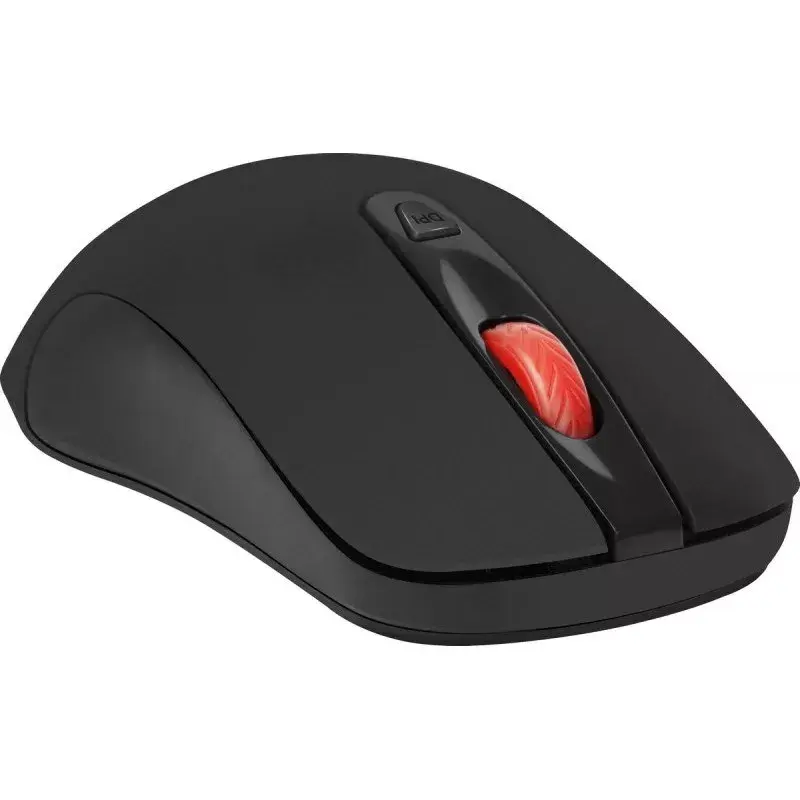 Mouse ottico wireless RF Silent DEFENDER Nexus MS-195 — 1600 DPI, 2,4 GHz, Nano-USB, ambidestro, 2×AAA, nero