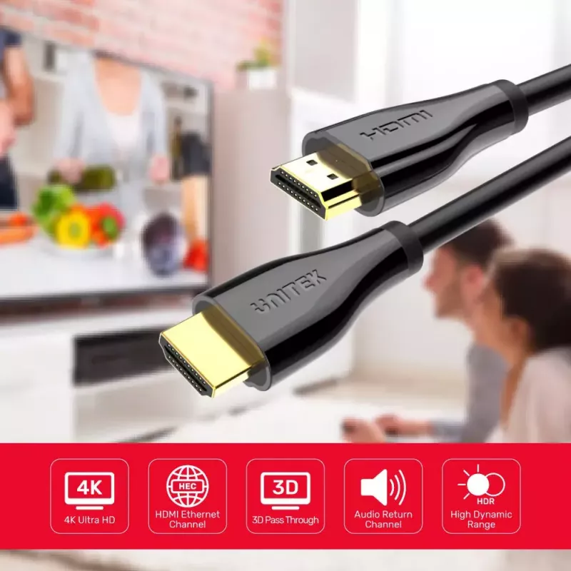 Unitek C1047GB Cavo Premium HDMI 2.0, 1,5 m