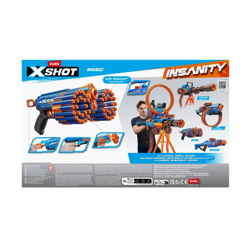 XSHOT Insanity Manic Blaster (24 freccette) ZURU