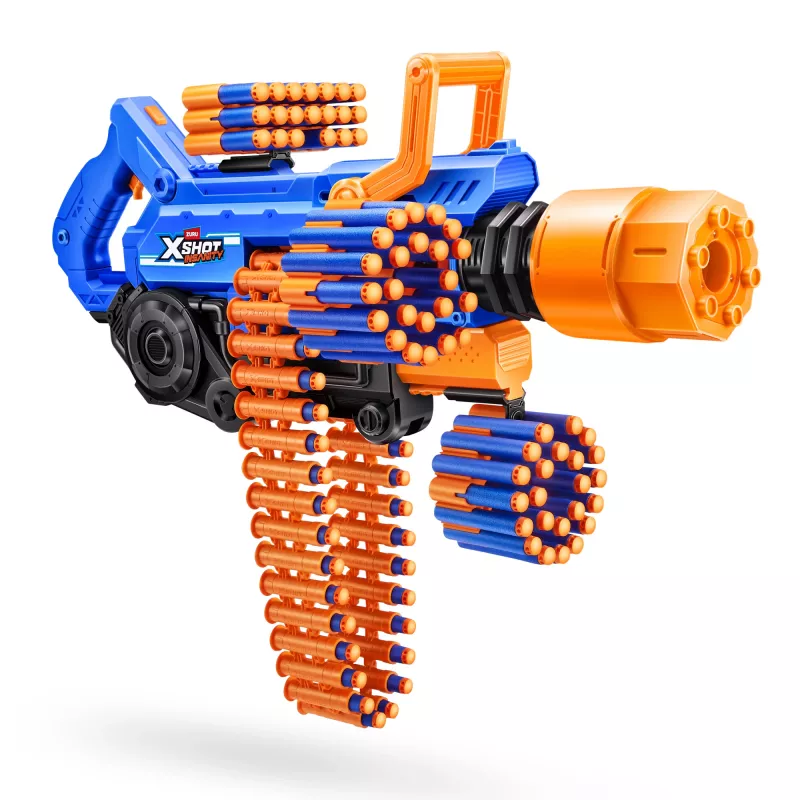 Blaster giocattolo per freccette Zuru XSHOT Insanity — Smoke N Barrel, include 72 freccette in schiuma