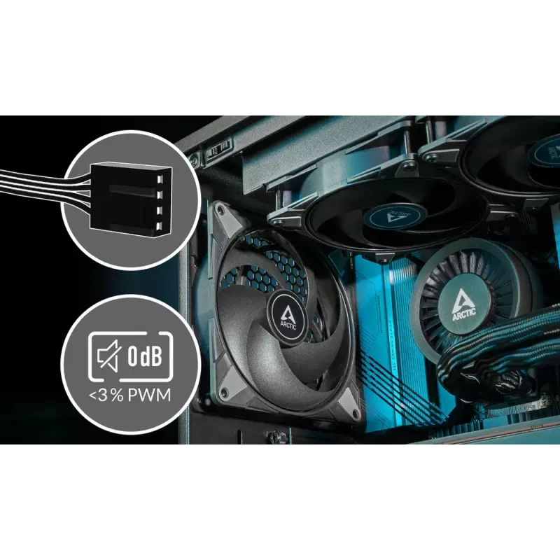 Ventola ARCTIC P14 Max ventola per case PC 14 cm nero