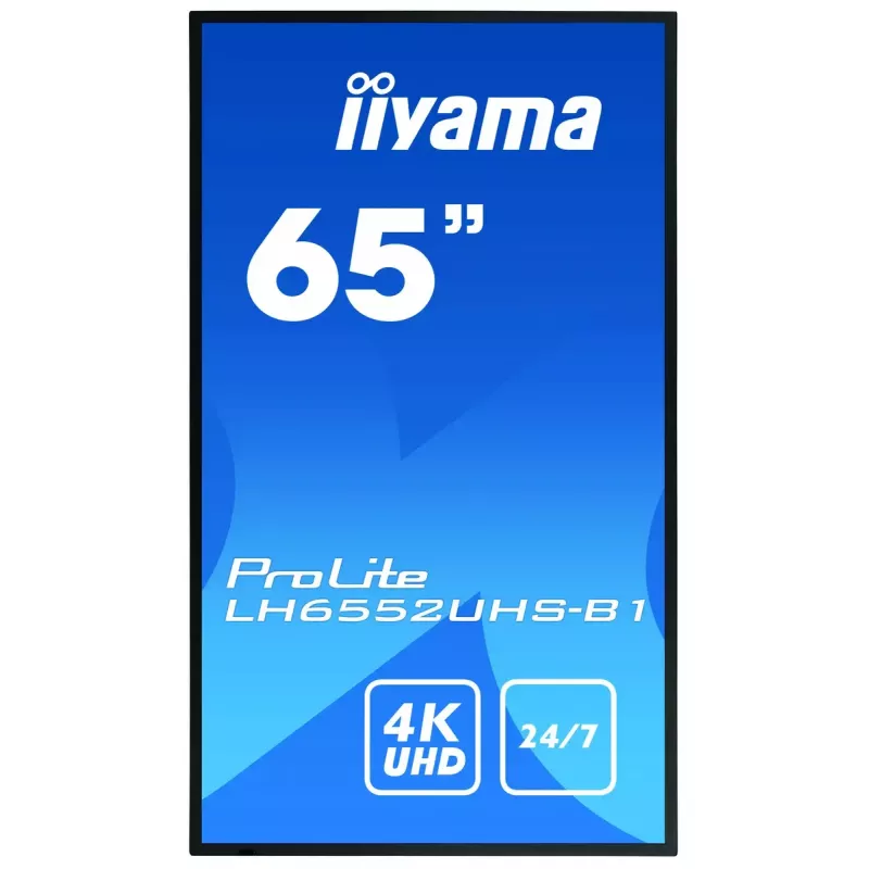 Display digital signage IIYAMA LH6552UHS-B1 64,5 pollici IPS 4K 3840x2160 500 cd/m² Android 8.0 24/7 nero