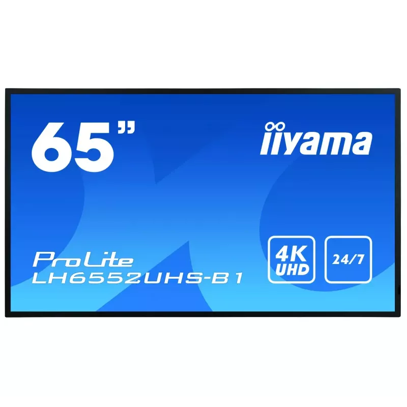 Display digital signage IIYAMA LH6552UHS-B1 64,5 pollici IPS 4K 3840x2160 500 cd/m² Android 8.0 24/7 nero