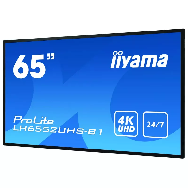 Display digital signage IIYAMA LH6552UHS-B1 64,5 pollici IPS 4K 3840x2160 500 cd/m² Android 8.0 24/7 nero