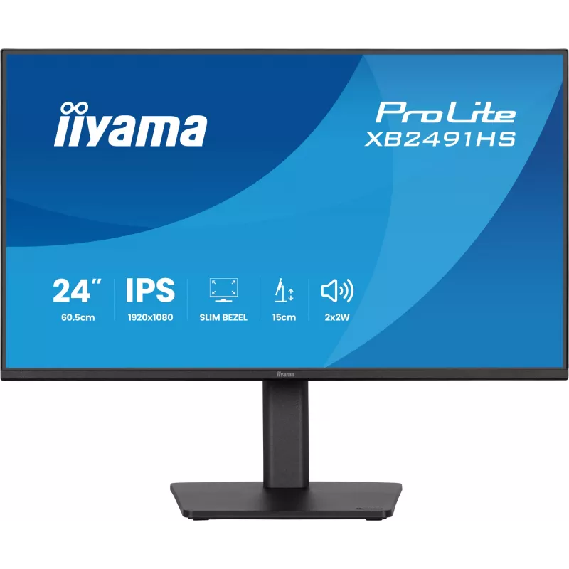 Monitor IIYAMA XB2491HS-B1 60,5 cm (23,8 inch) 16:9 IPS con HDMI, DisplayPort e altoparlanti integrati