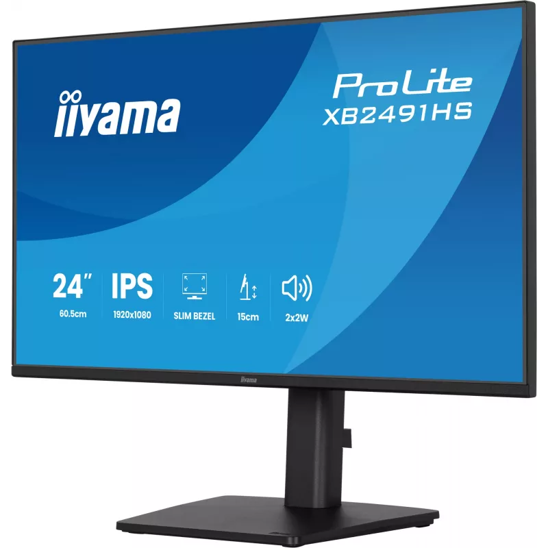 Monitor IIYAMA XB2491HS-B1 60,5 cm (23,8 inch) 16:9 IPS con HDMI, DisplayPort e altoparlanti integrati