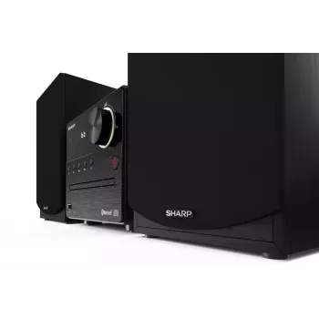 Microsistema audio per la casa Sharp XL-B512(BK) – 45 W, lettore CD singolo, radio FM, MP3, connessioni diffusori a banana, nero