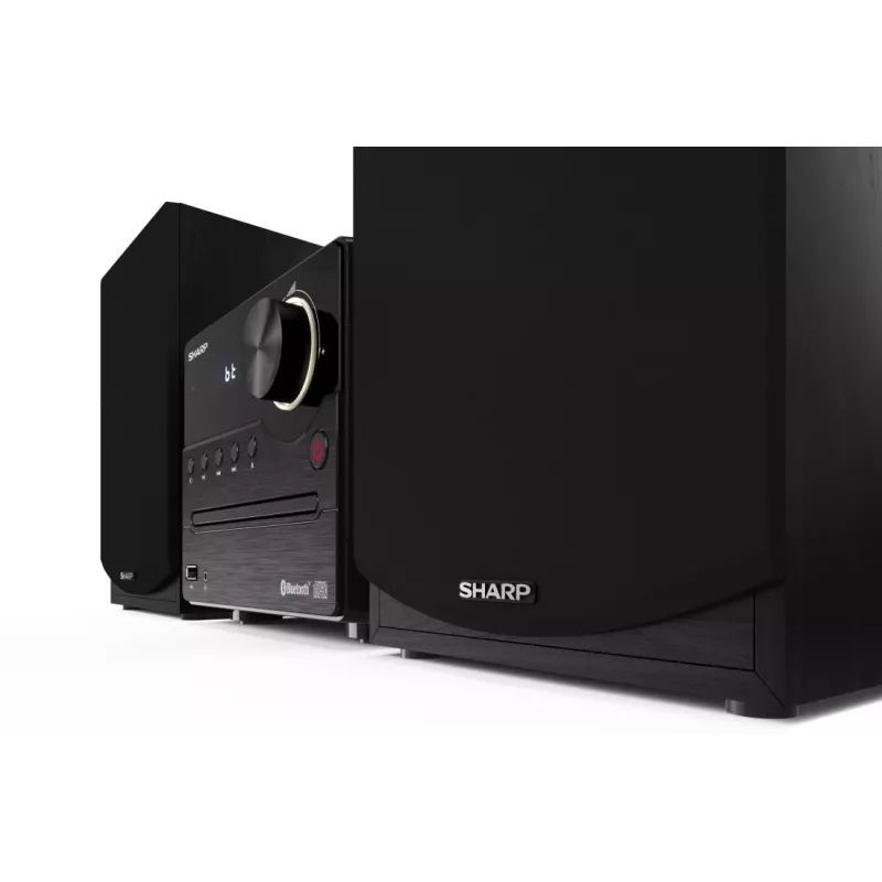 Microsistema audio per la casa Sharp XL-B512(BK) – 45 W, lettore CD singolo, radio FM, MP3, connessioni diffusori a banana, nero