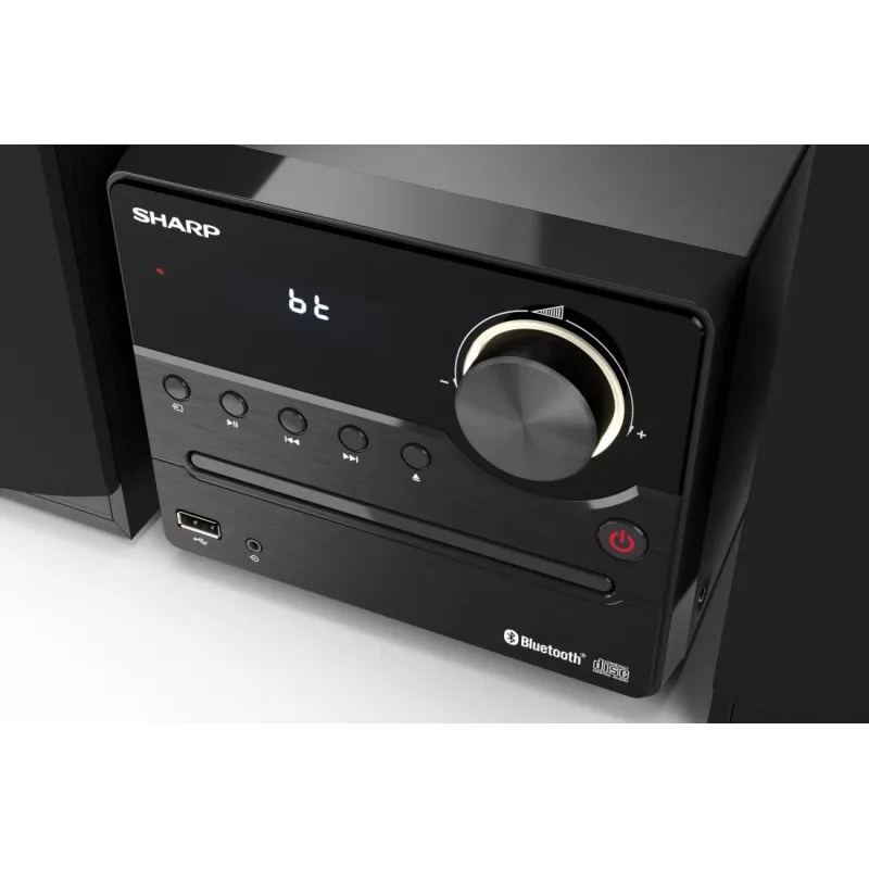 Microsistema audio per la casa Sharp XL-B512(BK) – 45 W, lettore CD singolo, radio FM, MP3, connessioni diffusori a banana, nero