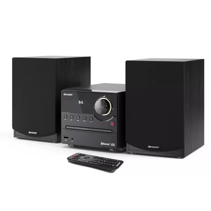 Microsistema audio per la casa Sharp XL-B512(BK) – 45 W, lettore CD singolo, radio FM, MP3, connessioni diffusori a banana, nero